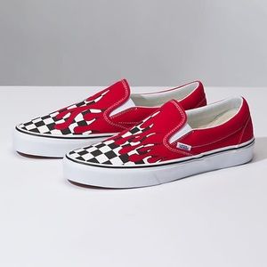Checkered Flame Slip-on Vans